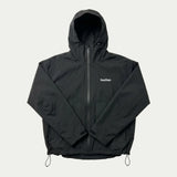 Vue de face, veste noire à sec